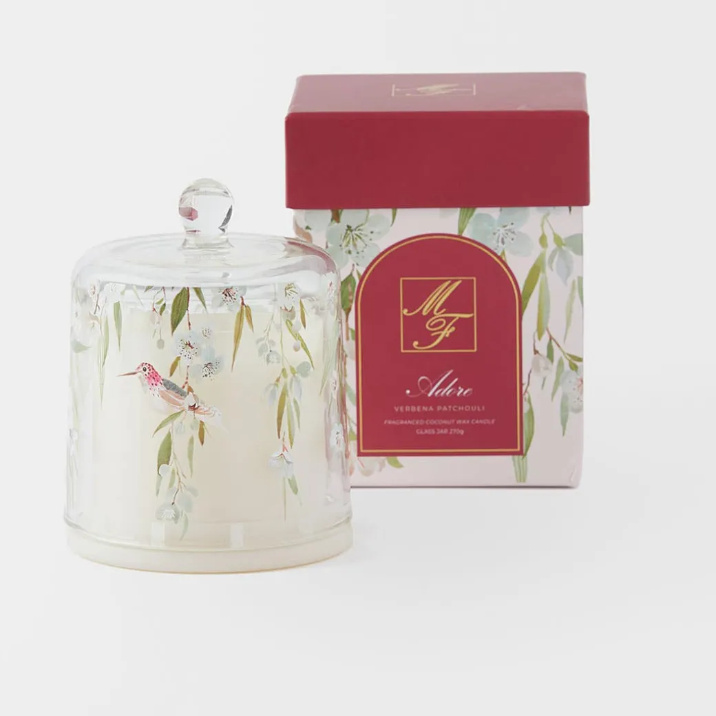 Adore Scented Candle Cloche - Verbena Patchouli