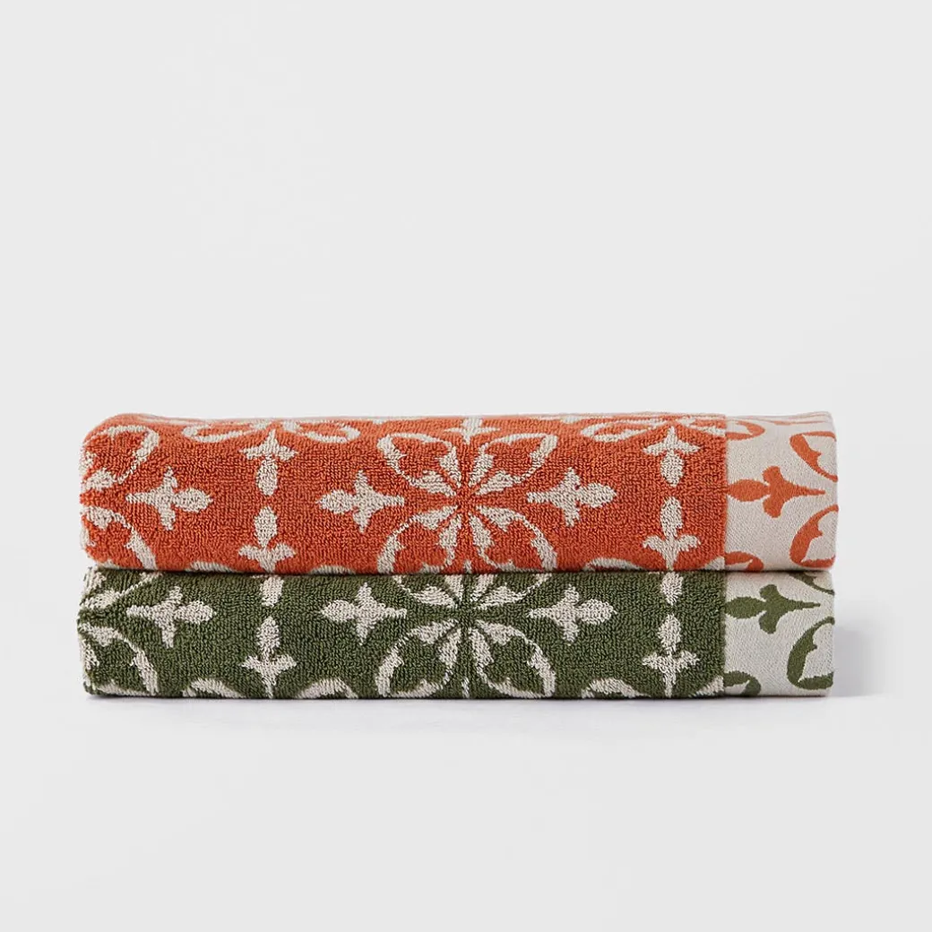 Alva Towel - Rust/Ivory