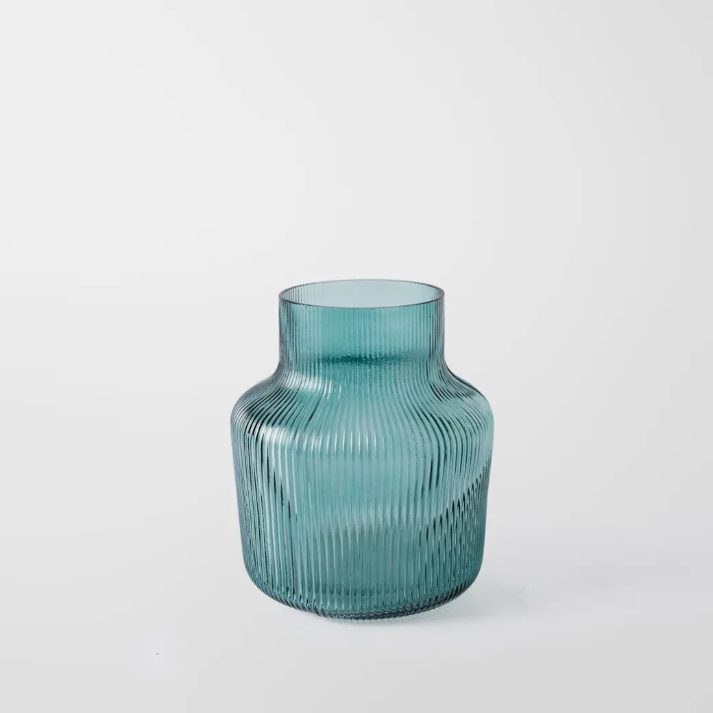 Bennett Ribbed Glass Vase Medium