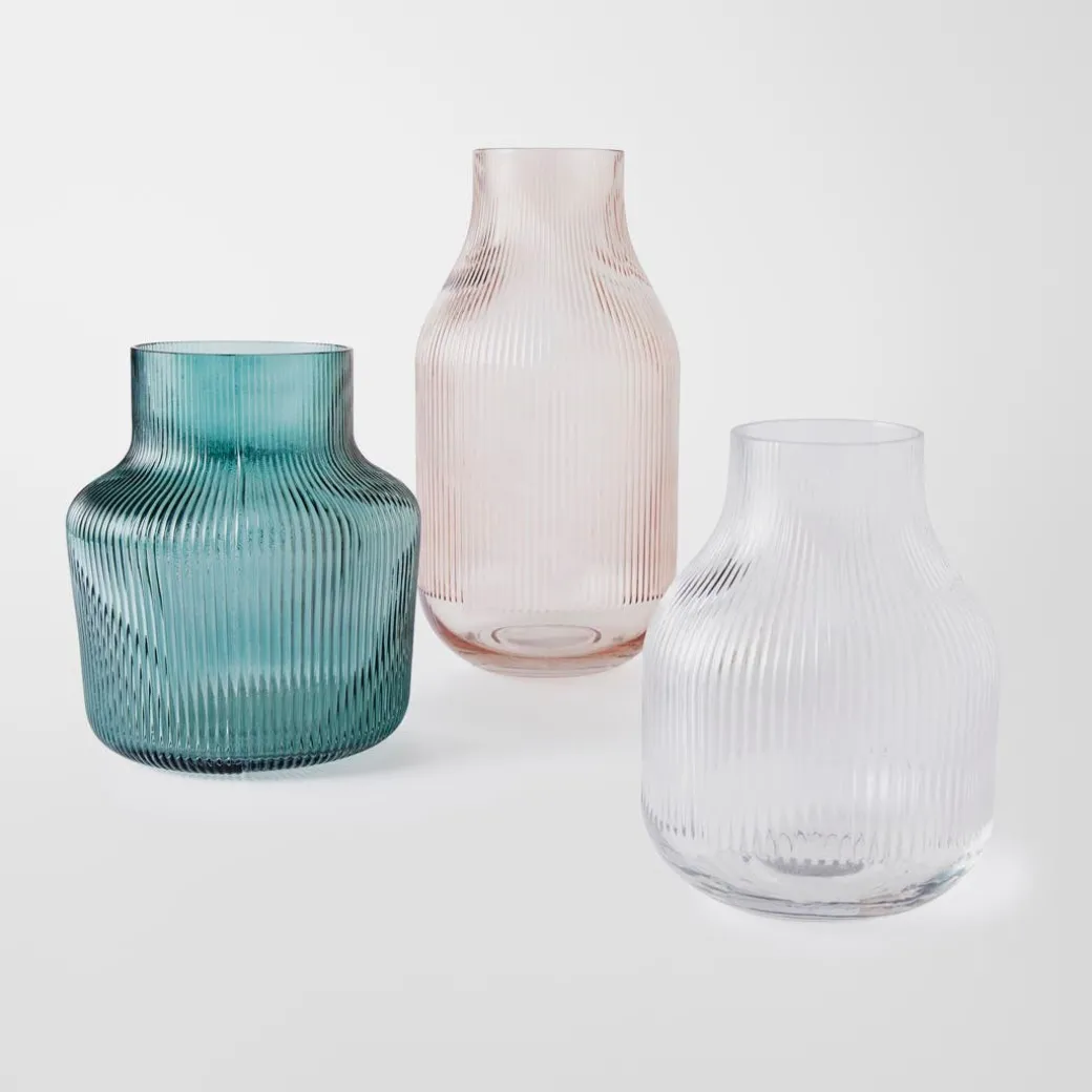 Bennett Ribbed Glass Vase Medium