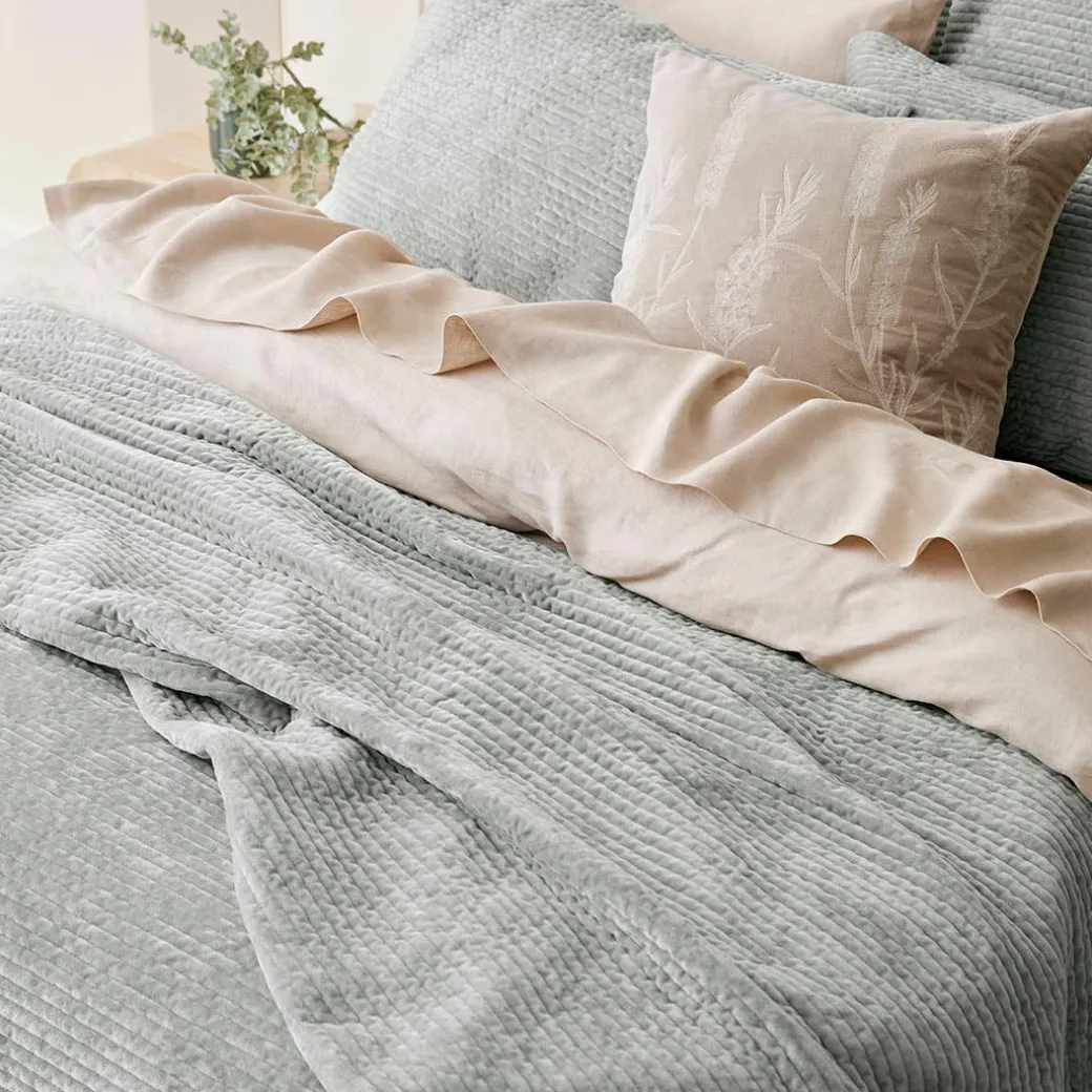 Blake Coverlet - Smoke Blue