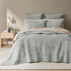 Blake Coverlet - Smoke Blue