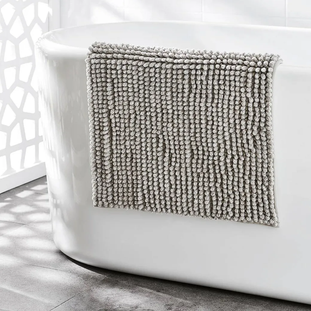 Bobble Melange Bath Mat - Charcoal