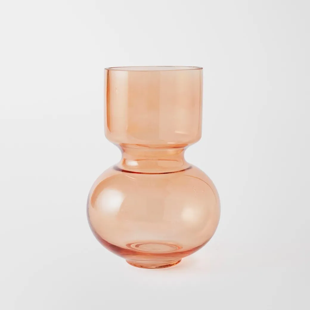 Bubble Glass Vase Round