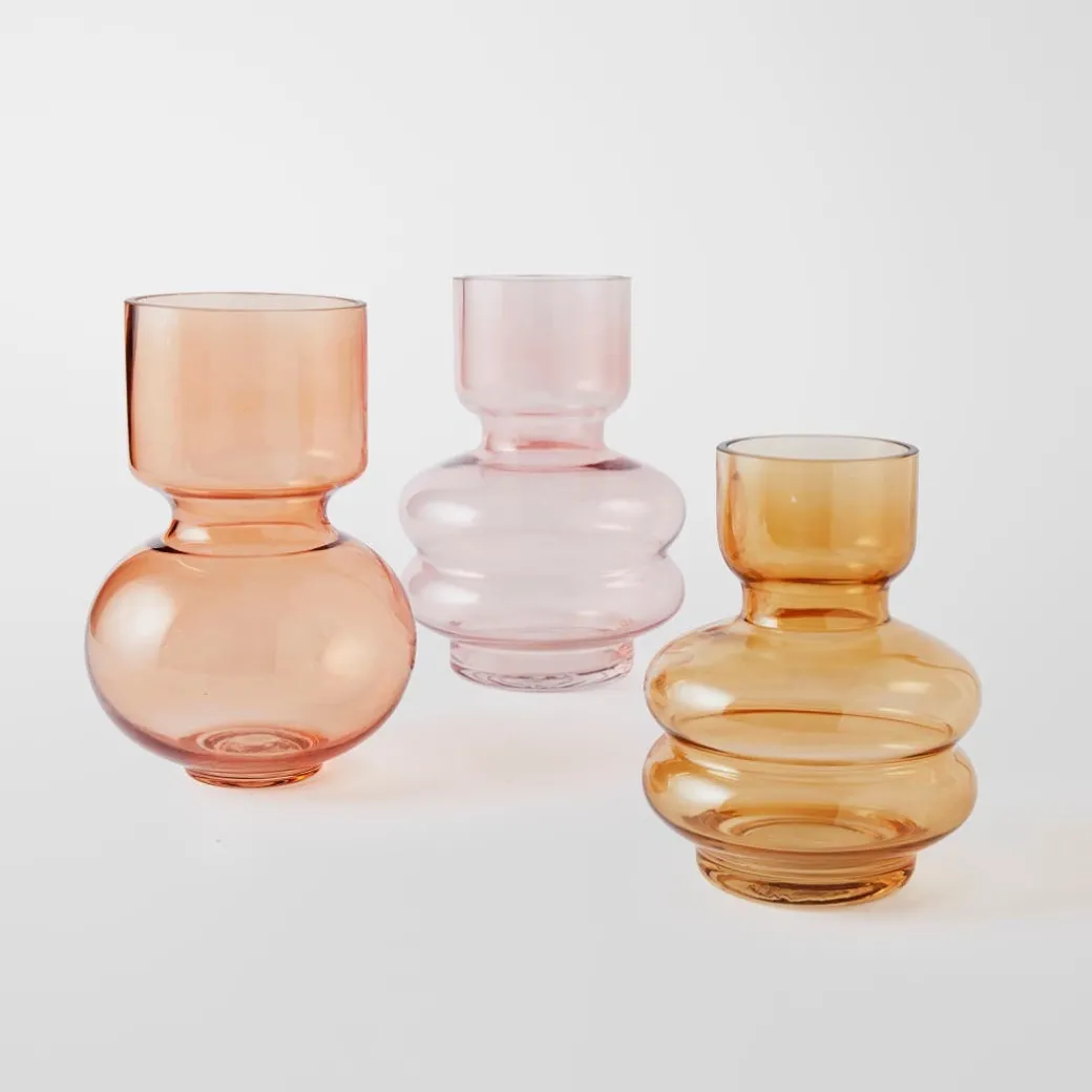 Bubble Glass Vase Round
