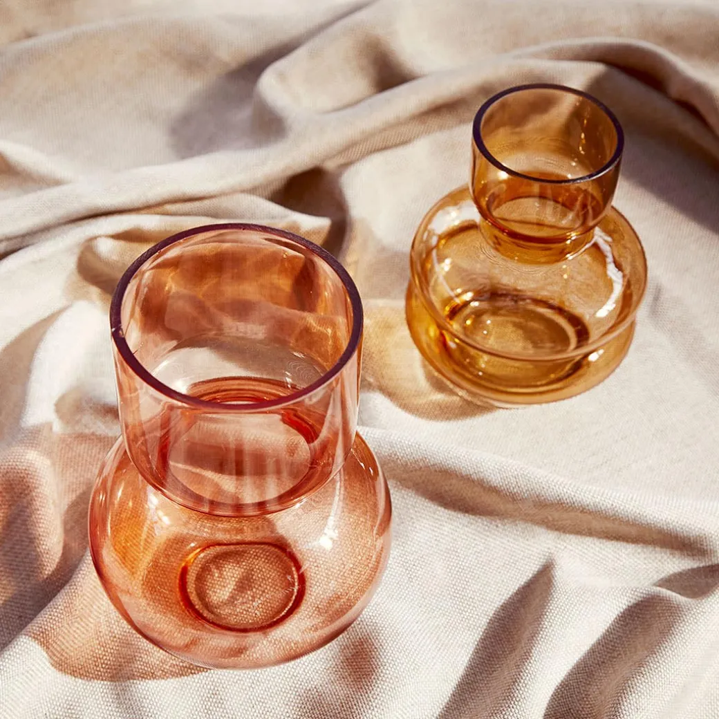 Bubble Glass Vase Round