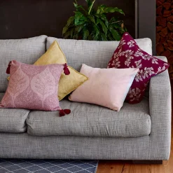 Cameron Linen Cushion - Midnight/Teal