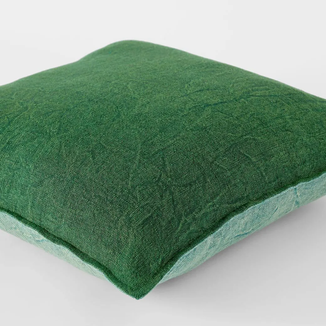 Cameron Linen Cushion - Midnight/Teal