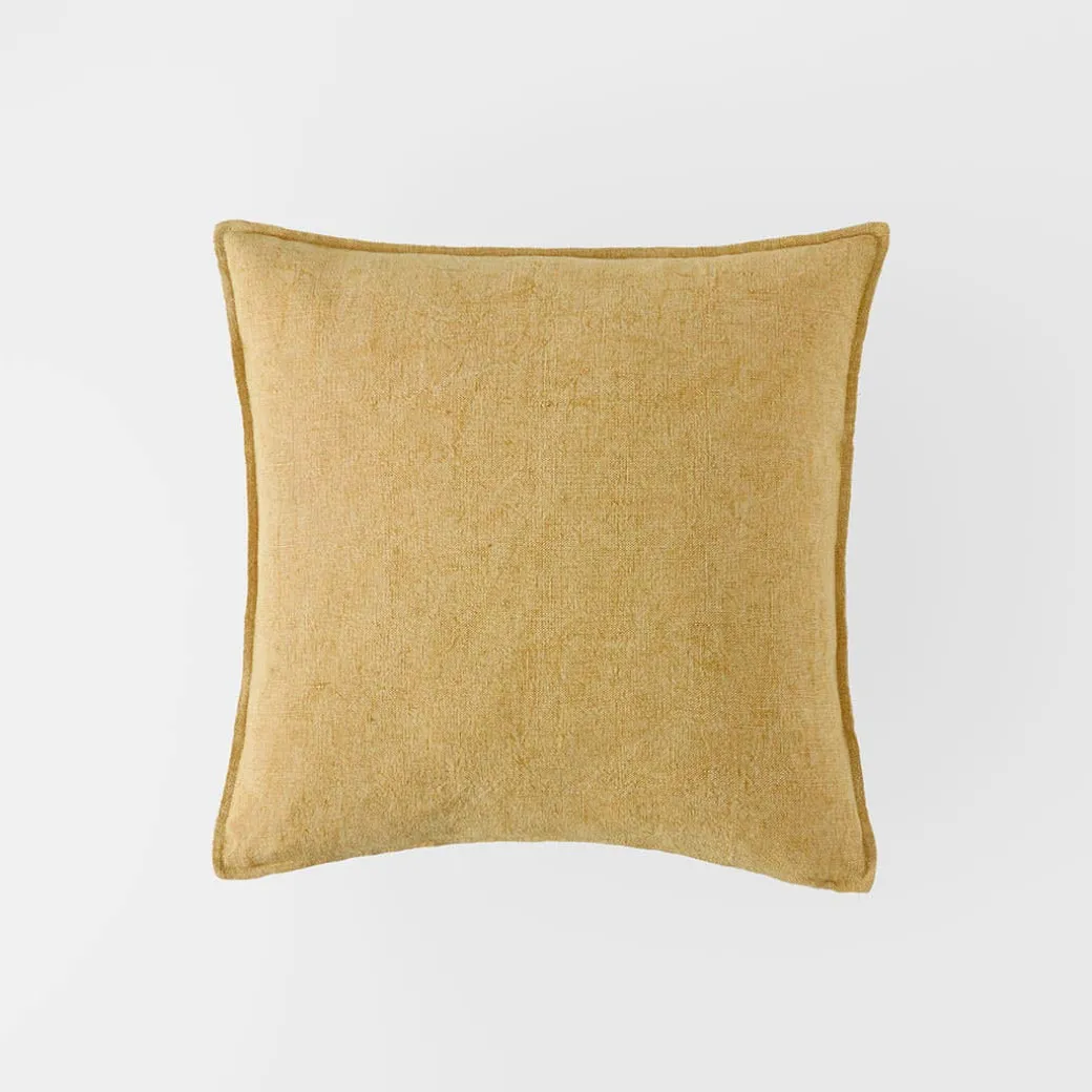 Cameron Linen Cushion - Midnight/Teal