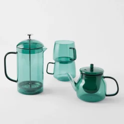Carson Glass Tea Pot - Green