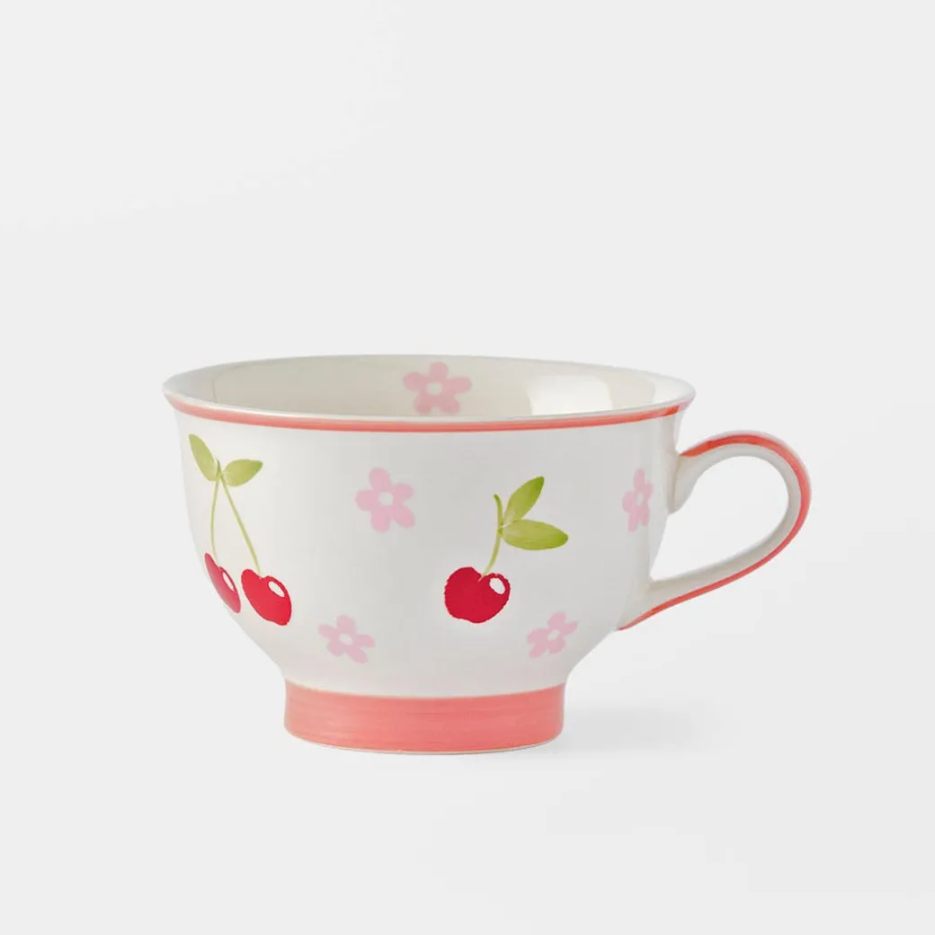 Cherry Pedestal Tea Cup