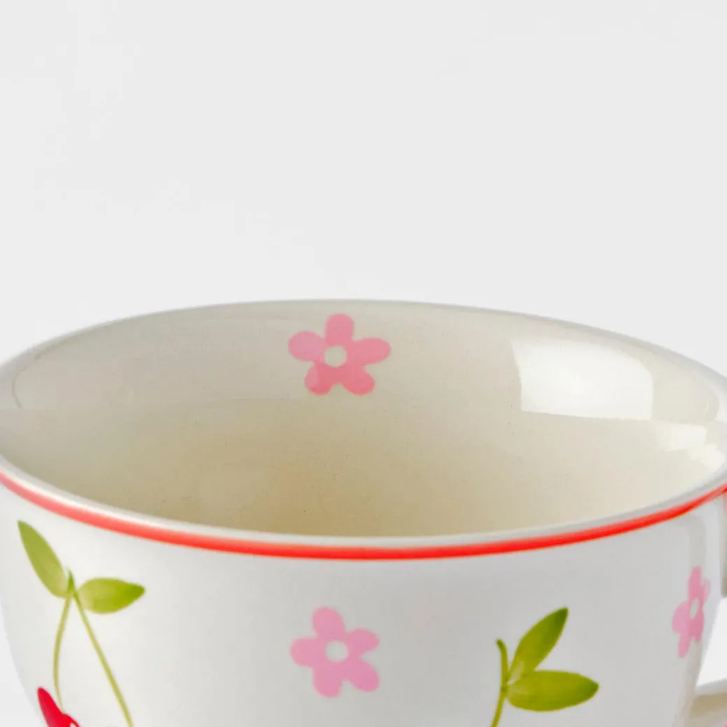 Cherry Pedestal Tea Cup