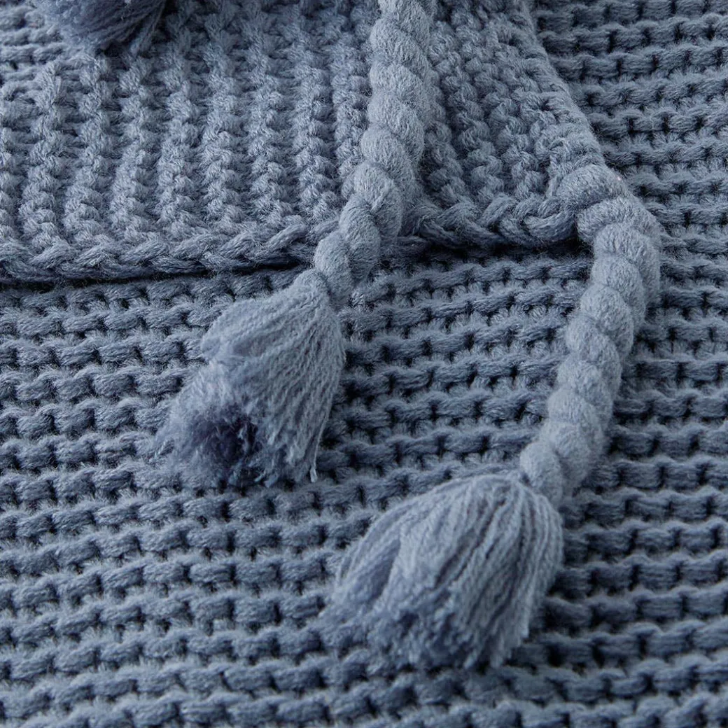 Chunky Tassel Throw - Pine