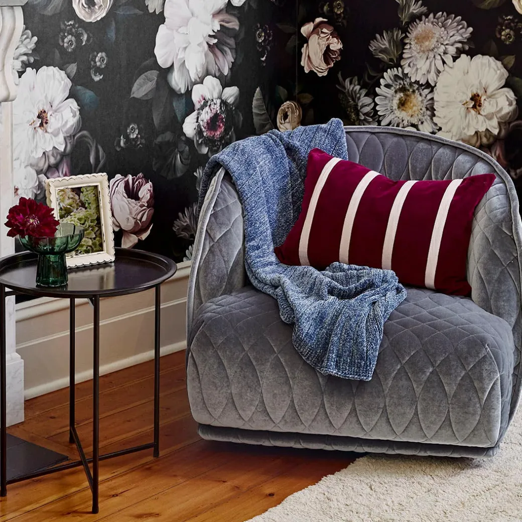Claude Velvet Cushion - Burgundy