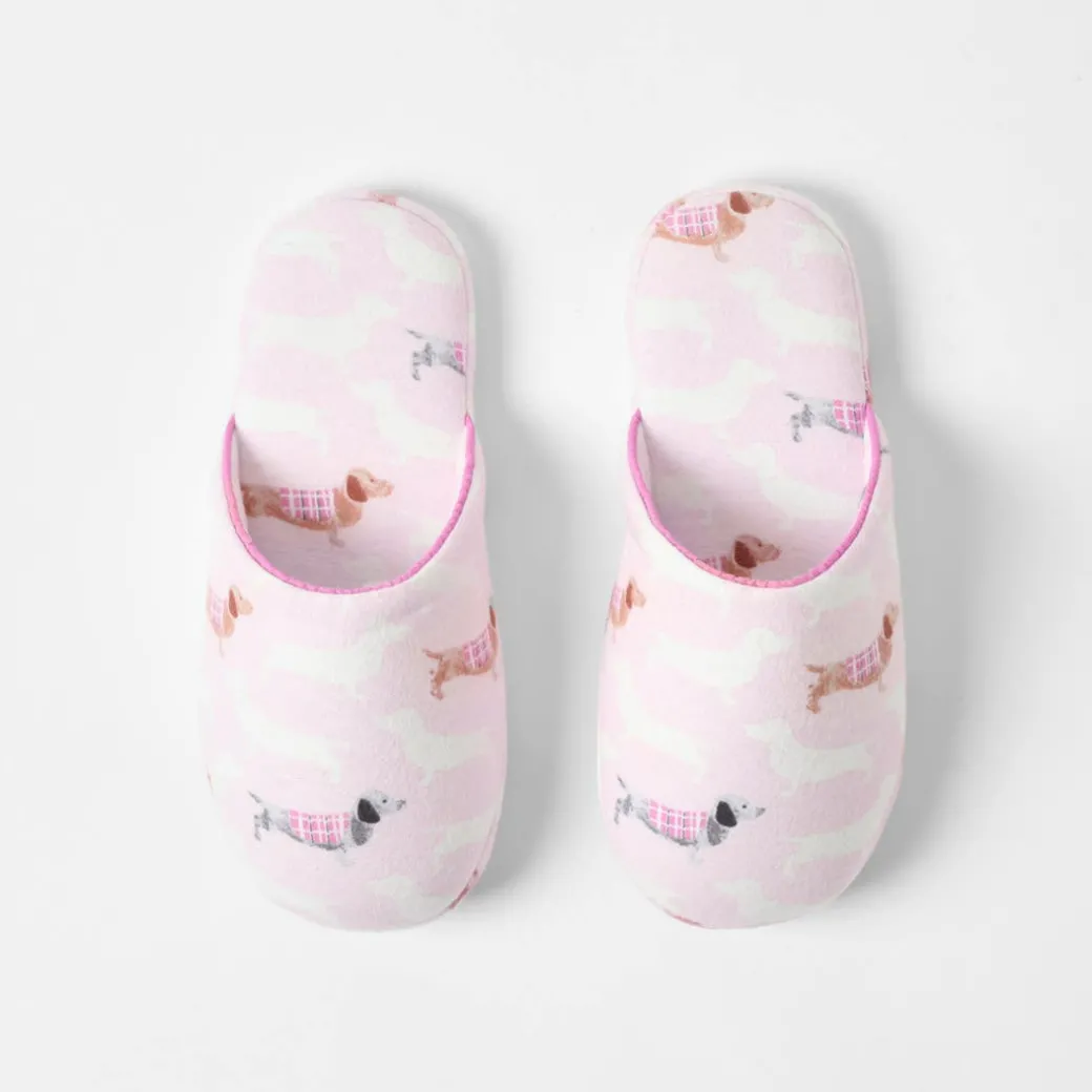 Dachsie Flannelette Slippers