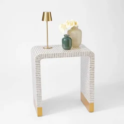 Ellery Side Table - Grey/Ivory