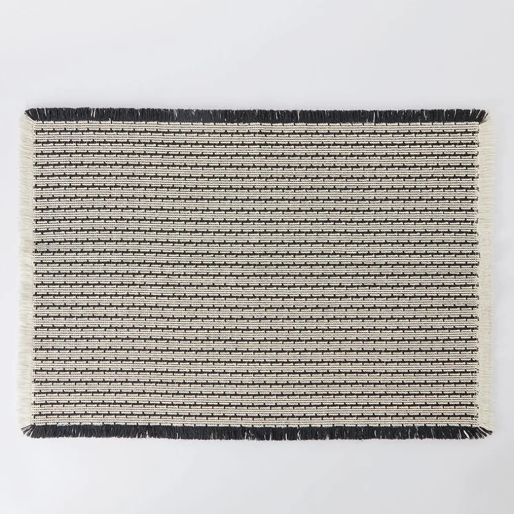 Faro Bath Mat - Olive/Ivory