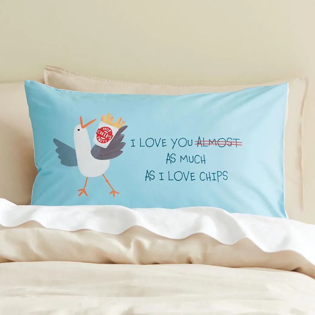 Gull Loves Chips Standard Pillowcase