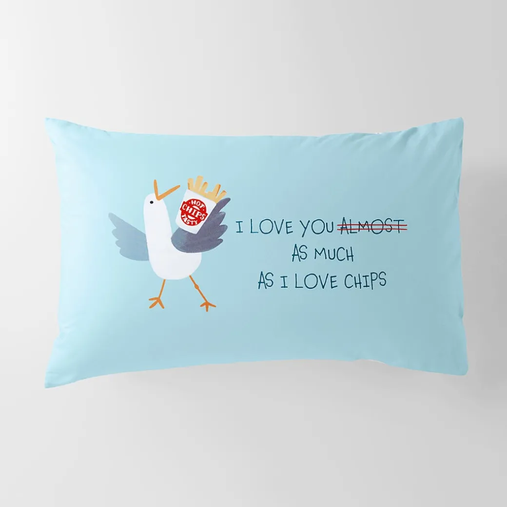 Gull Loves Chips Standard Pillowcase