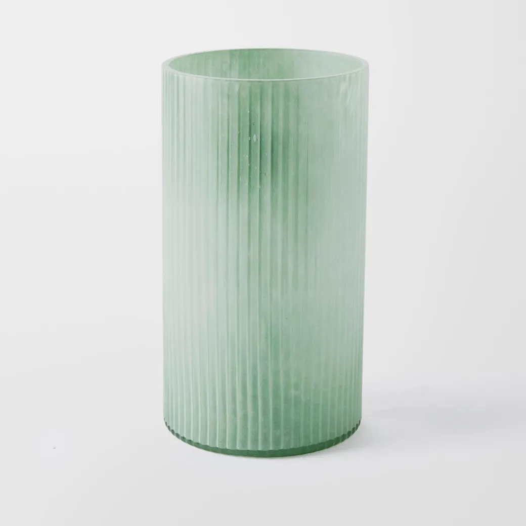 Harley Glass Ribbed Vase Large