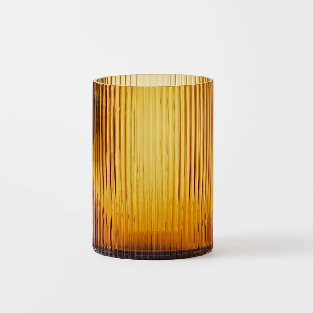 Harley Medium Glass Ribbed Vase