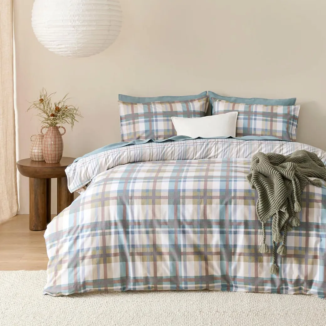 Hebden Reversible Flannelette Quilt Cover Set