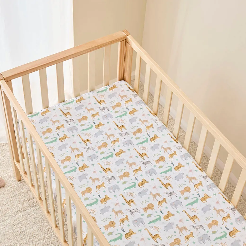 Jungle Friends Fitted Cot Sheet