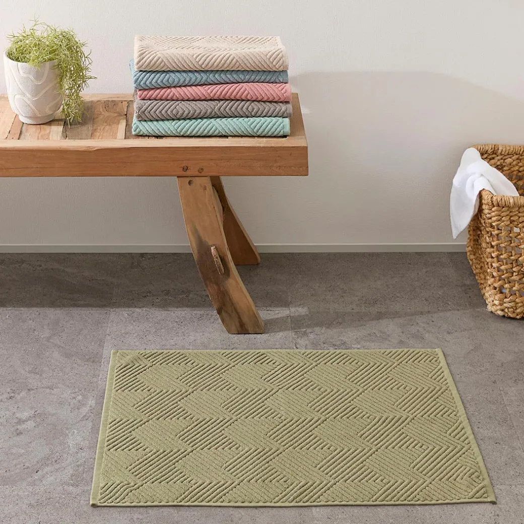 Kinsley Bath Mat - Steel Blue