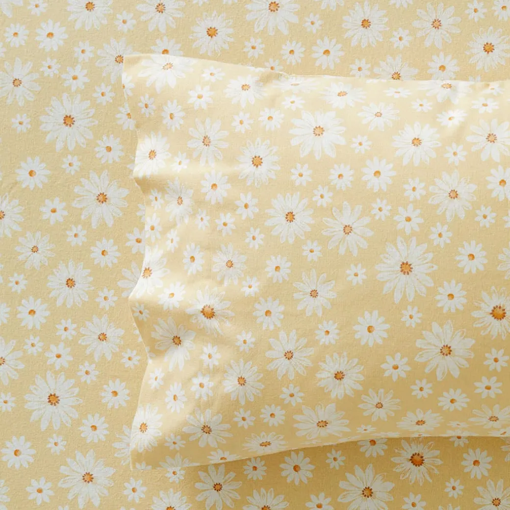 Maeva Flannelette Sheet Set - Soft Blue Floral