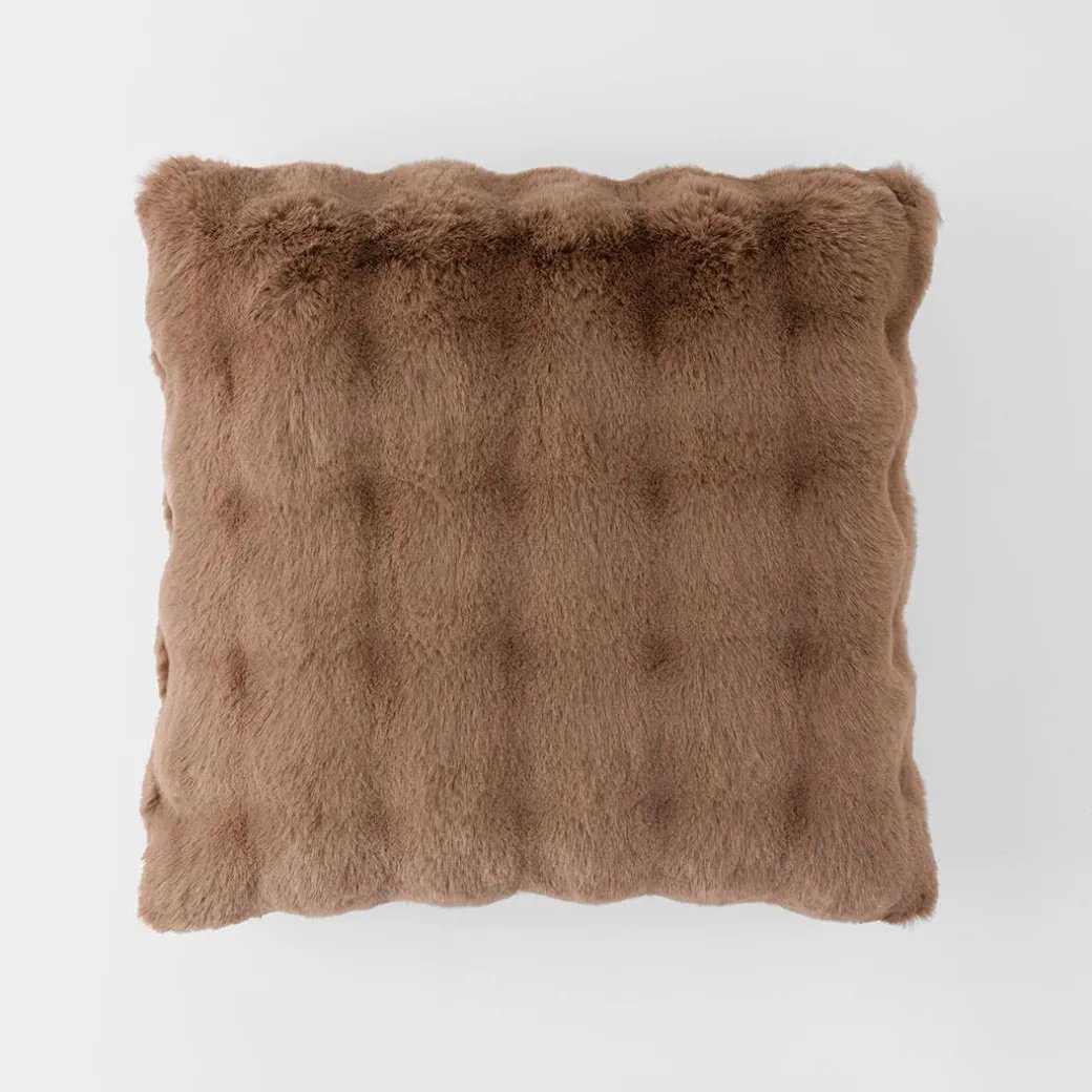 Malmo Faux Fur Cushion - Ivory
