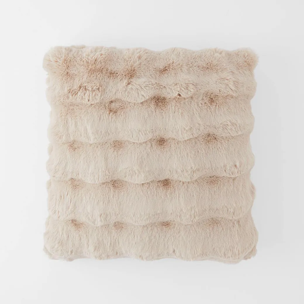Malmo Faux Fur Cushion - Ivory