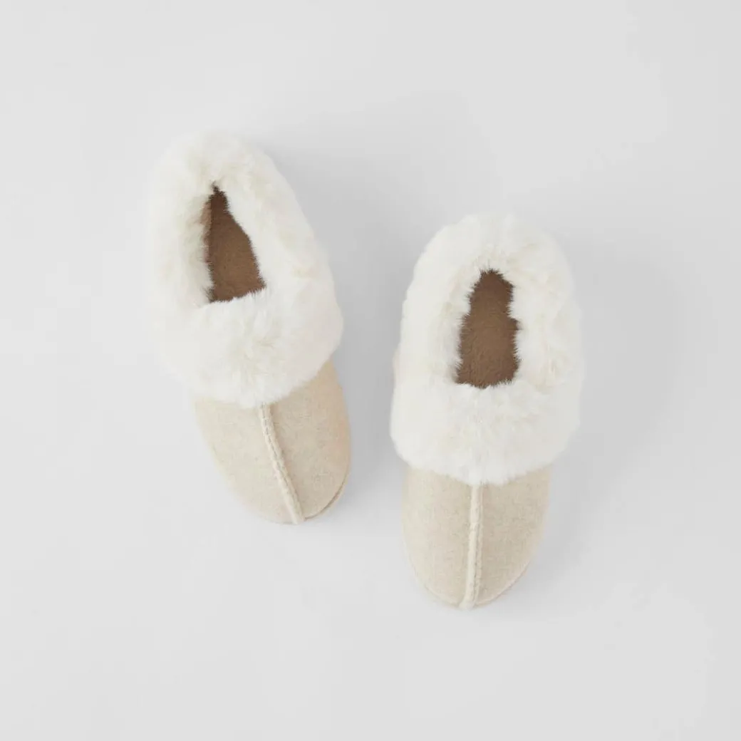 Marle Felt Slipper - Oatmeal