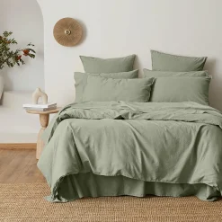 Olsen Linen/Cotton Quilt Cover - Green