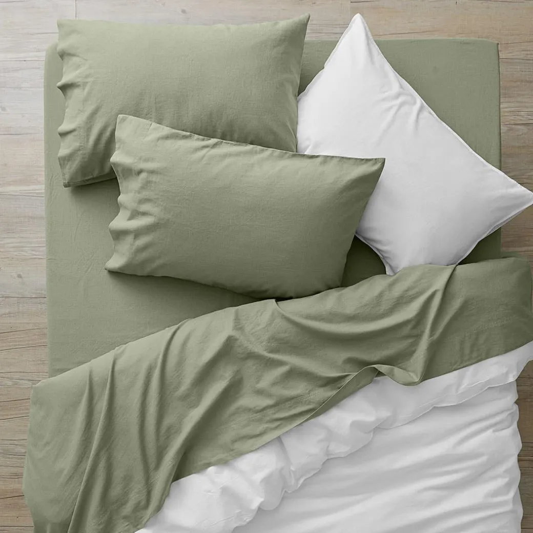 Olsen Linen/Cotton Sheet Set - White