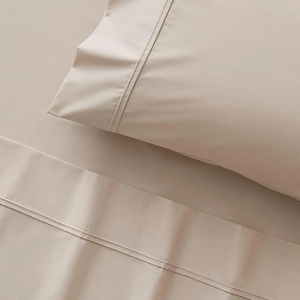 Perfects 250 TC Cotton Blend Sheet Separates - Stone