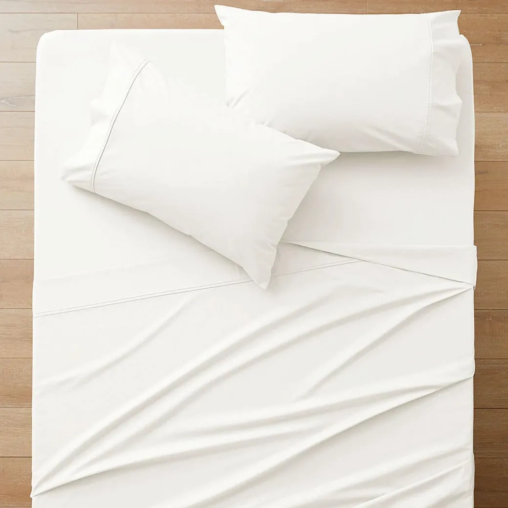 Perfects 250 TC Cotton Blend Sheet Separates - Stone