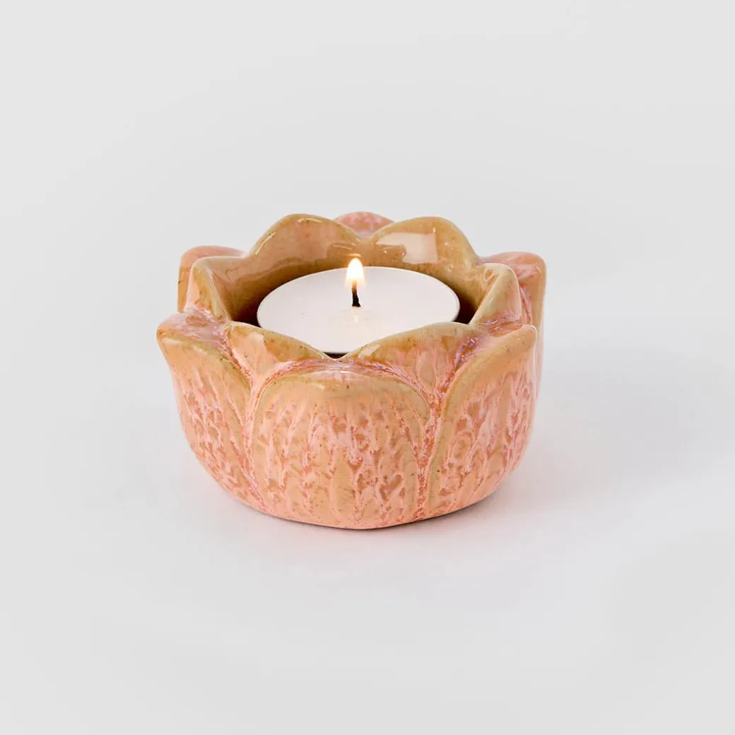 Petal Tea Light Holder - Pink