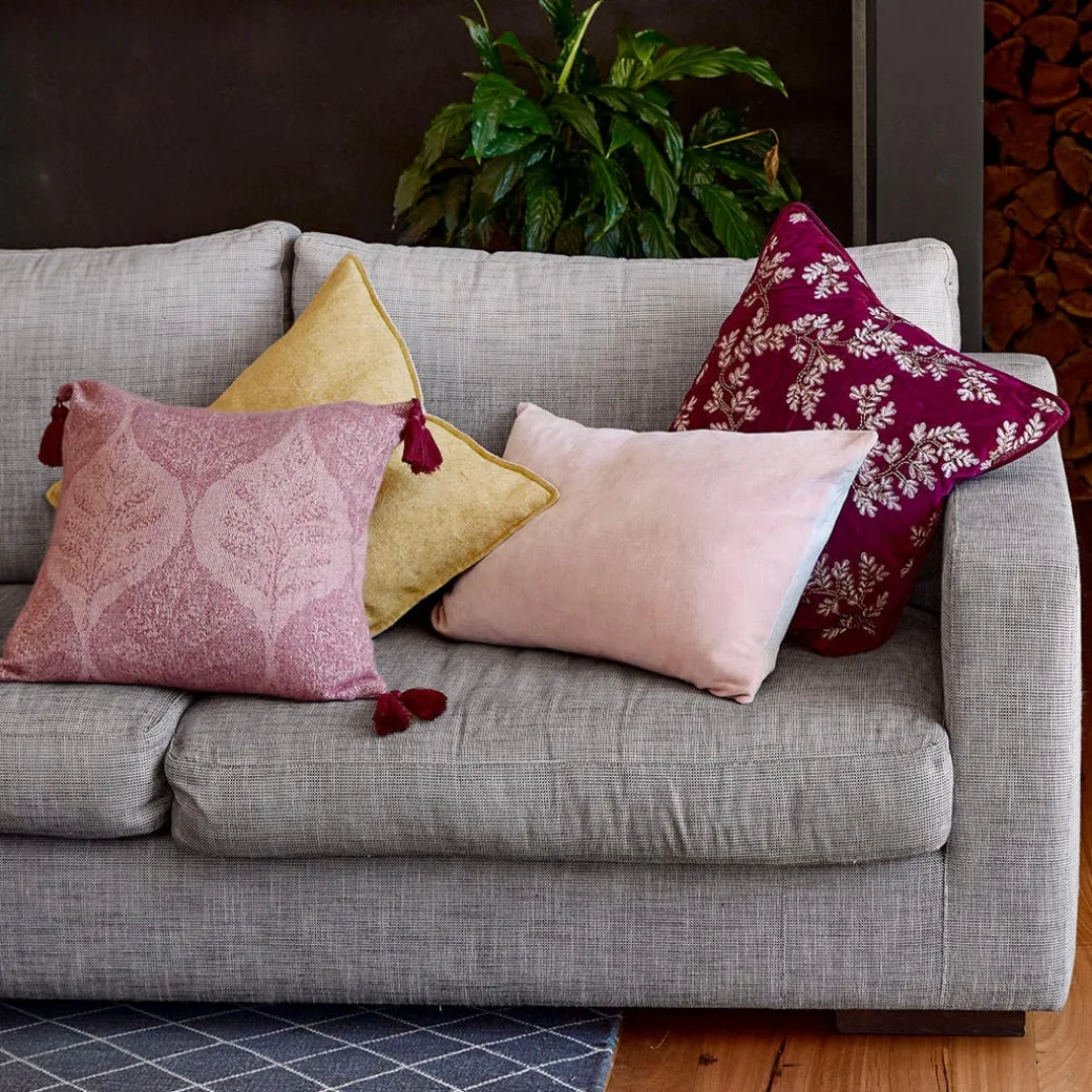Prue Velvet Cushion - Indigo