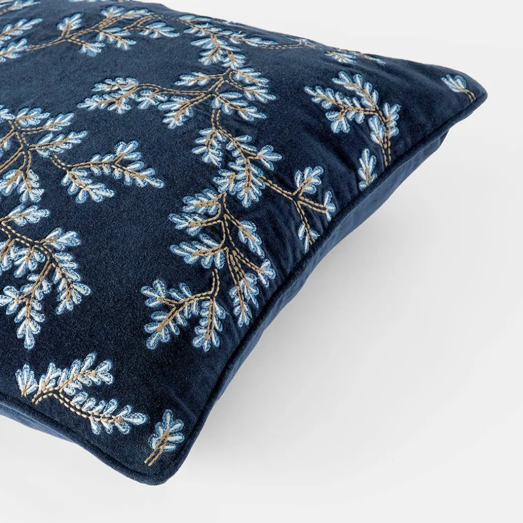 Prue Velvet Cushion - Indigo