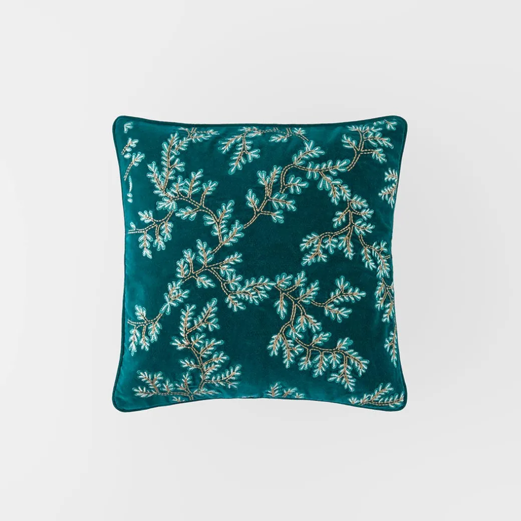 Prue Velvet Cushion - Indigo