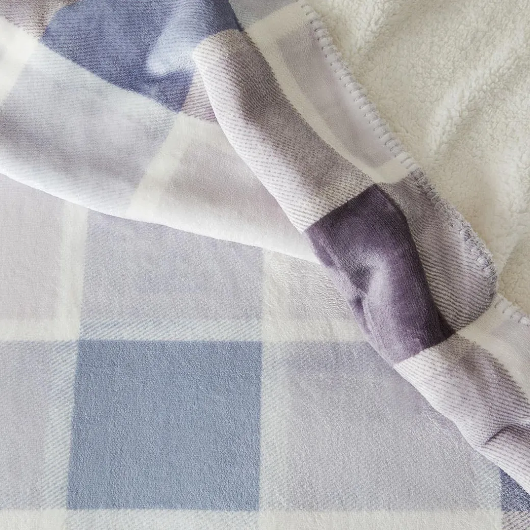 Roman Check Sherpa Blanket