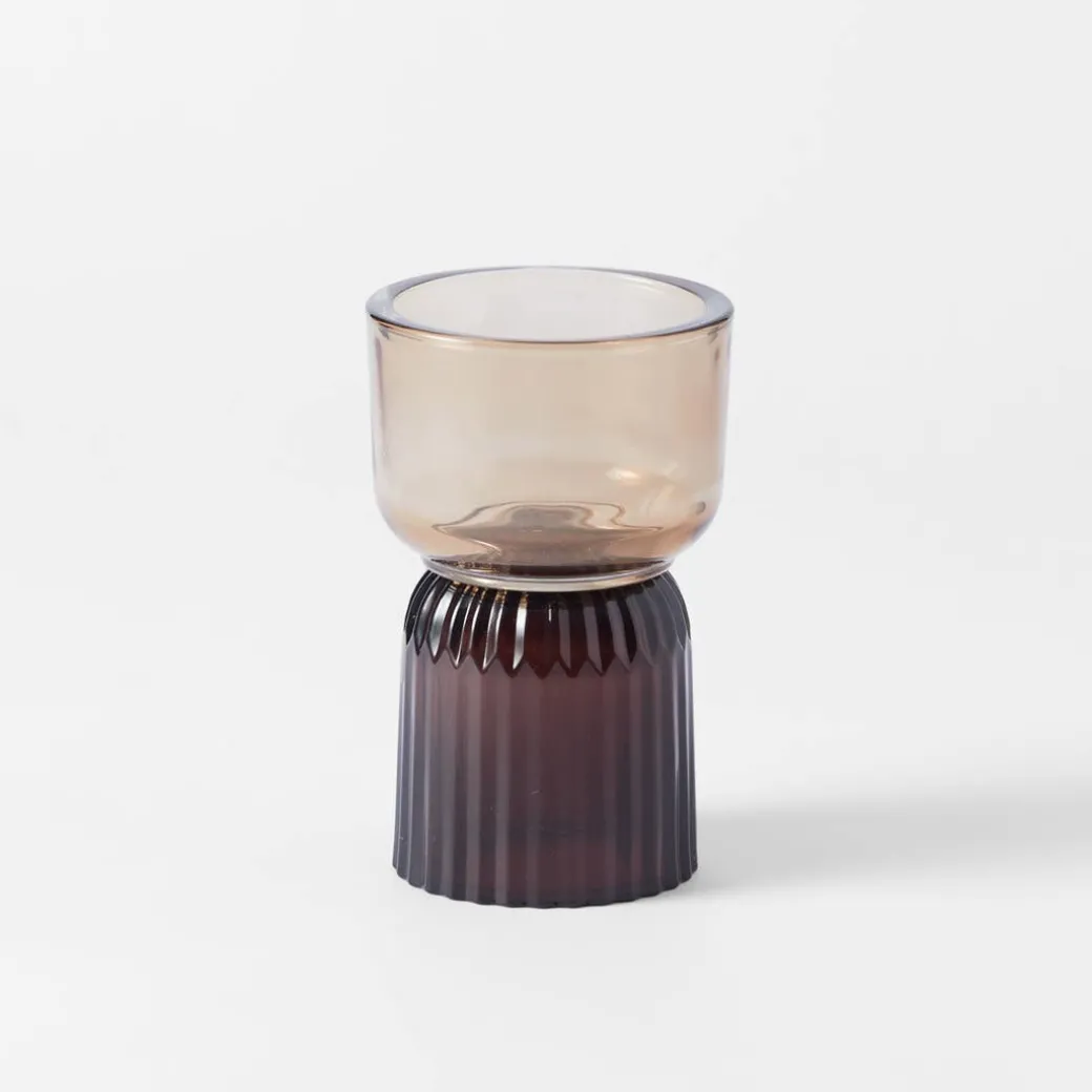 Ruby Two Way Candle Holder - Mocha
