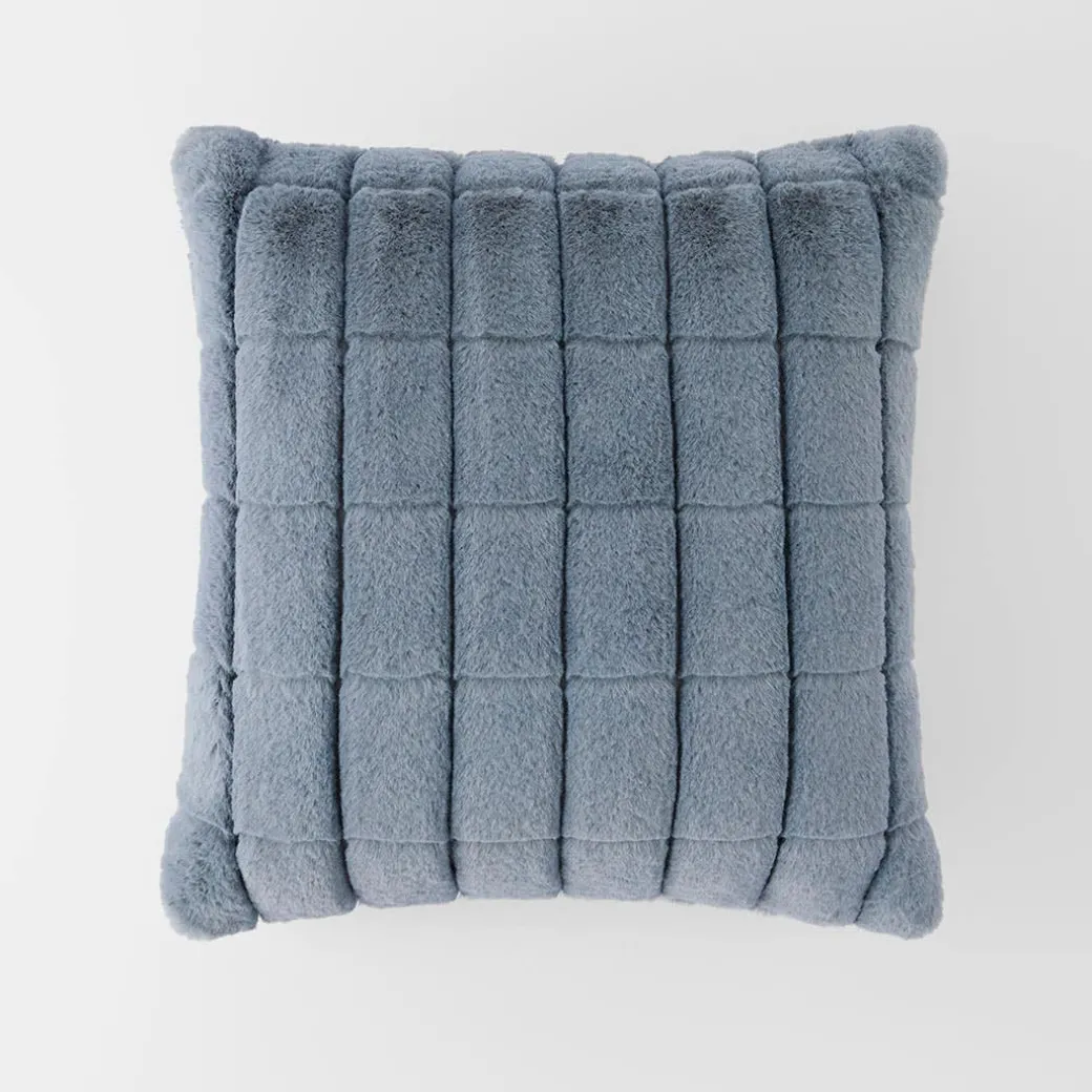 Sable Faux Fur Cushion - Dove Grey