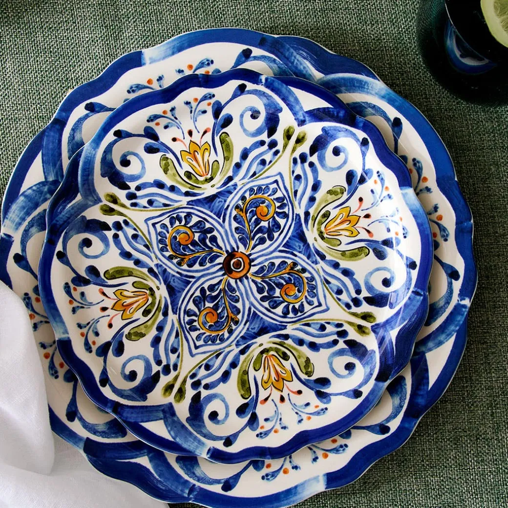 Savona Dinner Plate - Blue/Yellow