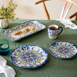 Savona Dinnerware - Blue/Yellow