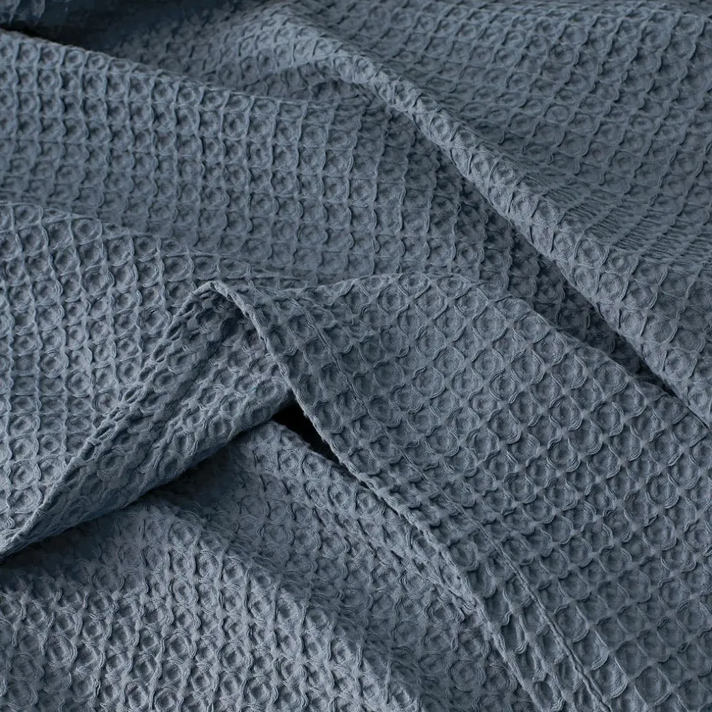 Sebastian Waffle Blanket - Olive Green