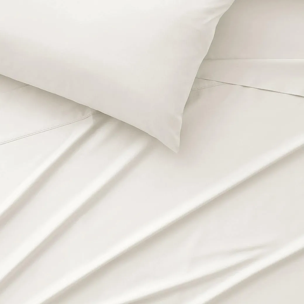Sleeping Beauty 375 TC Cotton Sheet Set - Lily White