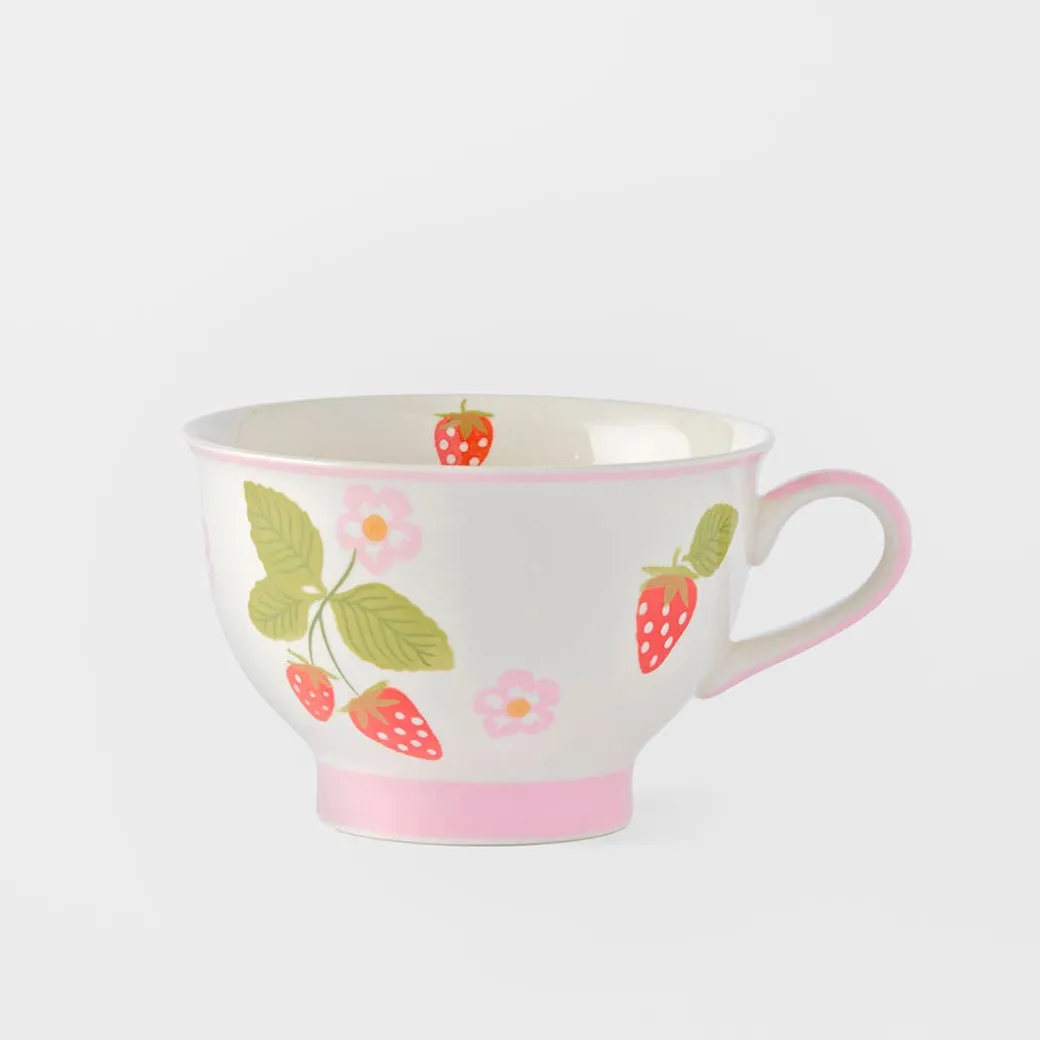 Strawberry Pedestal Tea Cup