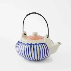 Tondo Tea Pot - Blue/White