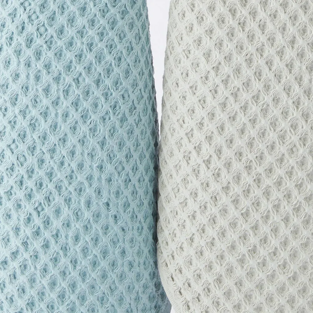 Waffle Tea Towel Set Of 2 - Slate Blue